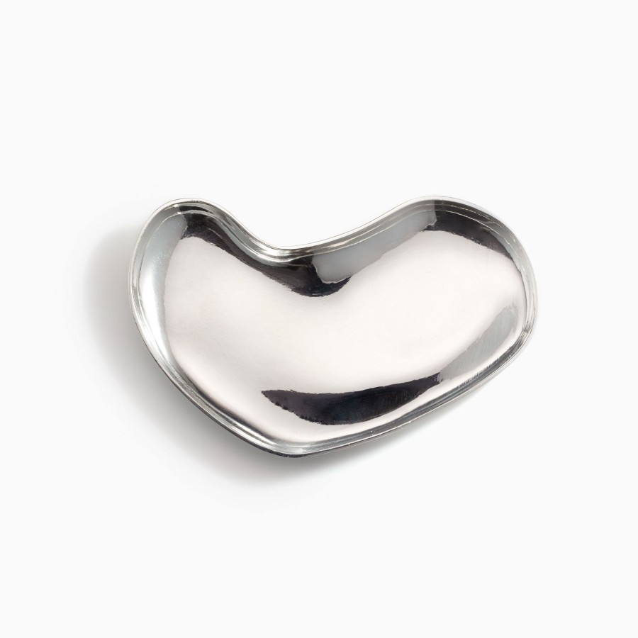 Engravable AGMES | Sculpted Heart Dish Sterling Silver