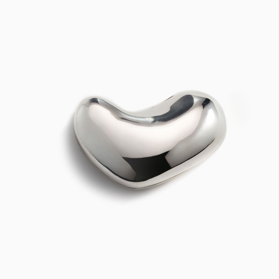 Engravable AGMES | Sculpted Heart Box Sterling Silver