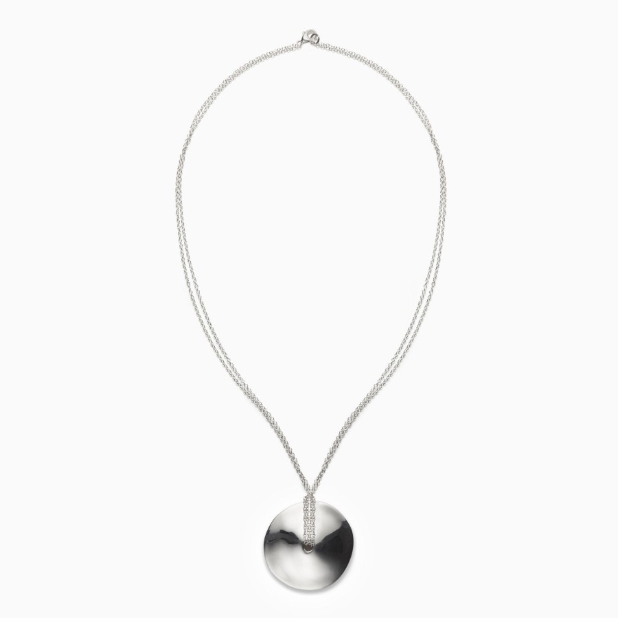 Necklaces AGMES | Double Chain Cora Pendant Sterling Silver