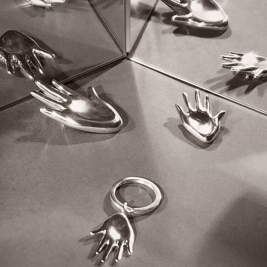 Engravable AGMES | Dali Key Chain Sterling Silver