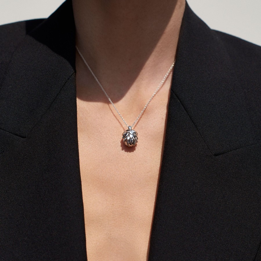 Necklaces AGMES | Mini Artichoke Pendant Sterling Silver