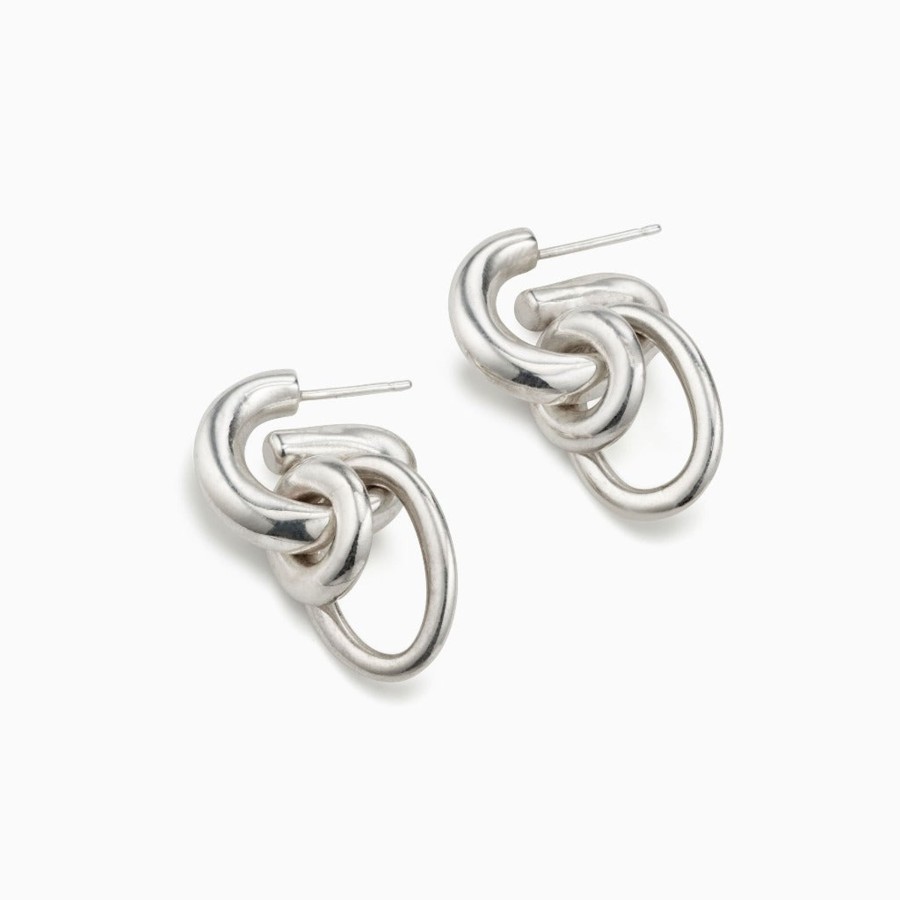 Earrings AGMES | Ellipses Hoops Sterling Silver